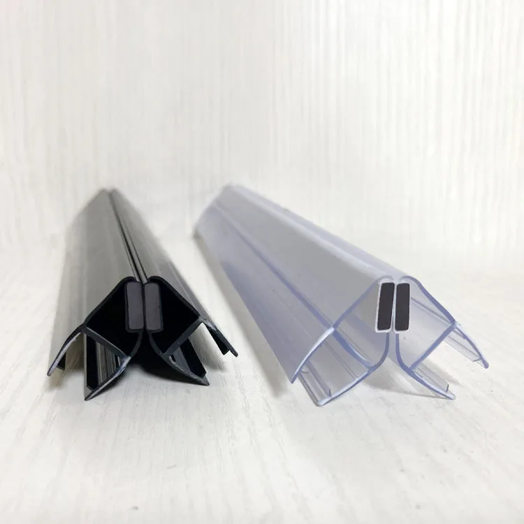 Factory Price 90 180 Plastic Magnetic PVC Glass Shower Room Strip Stainless Steel Hardware Accessories
