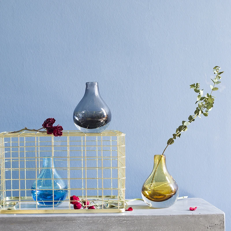 Factory hot sales glass vase clear glass vase glass vase home decorative