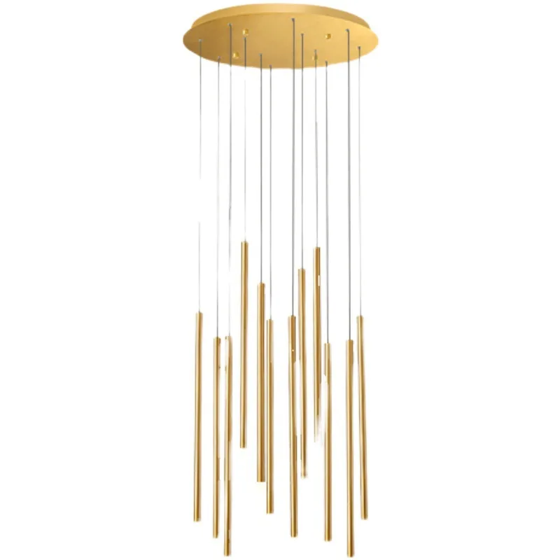Modern minimalist and luxurious LED chandeliers suitable for ceiling rotation, staircase living room front desk