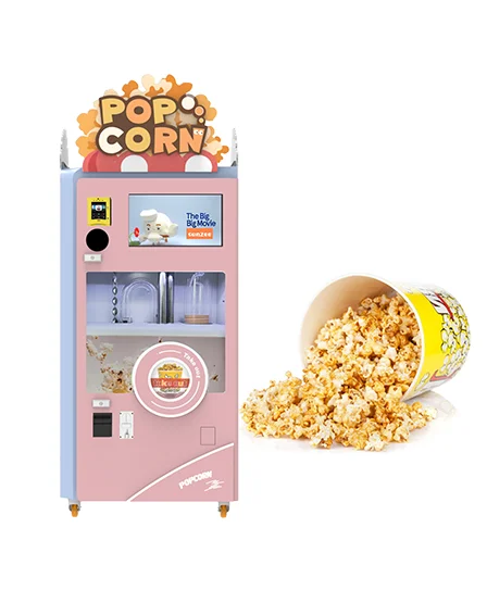 New product multi-flavour automatic popcorn machine created and marketed to provide raw materials and accessories