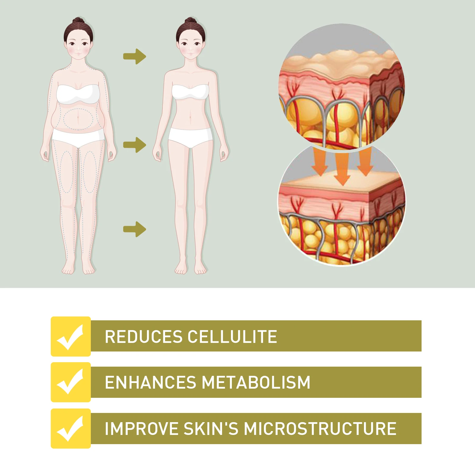 Body Slimming Healthcare Supply Pills for Weight Loss Waist Shaping Fat Burning Firming Skin and Belly Tightening Capsules