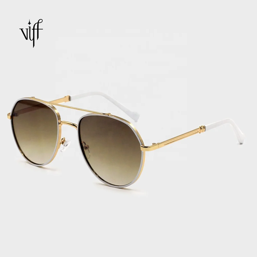 VIFF Sunglasses 2020 HM19153 Round Punk Flip to Take off Sun Glass Brand Designer Steampunk Metal Frame Clip on Sunglasses