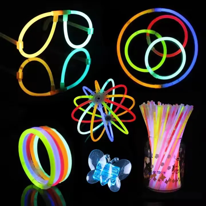 100pcs light sticks bulk 19cm light sticks bracelet necklace luminous neon party supplies decorations