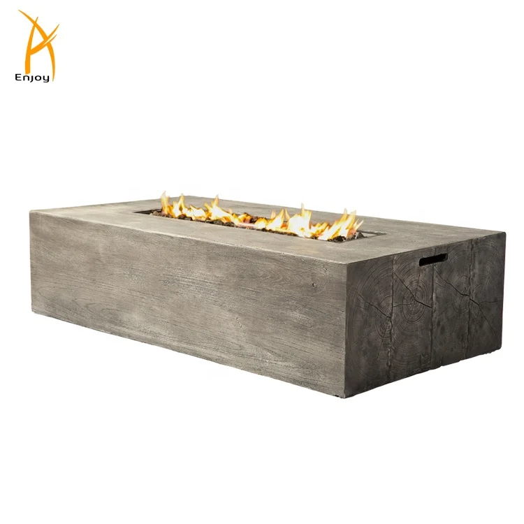 Hot Sales 48 Inch Faux Wood Gas Fire Pit  Patio Propane Fire Pit