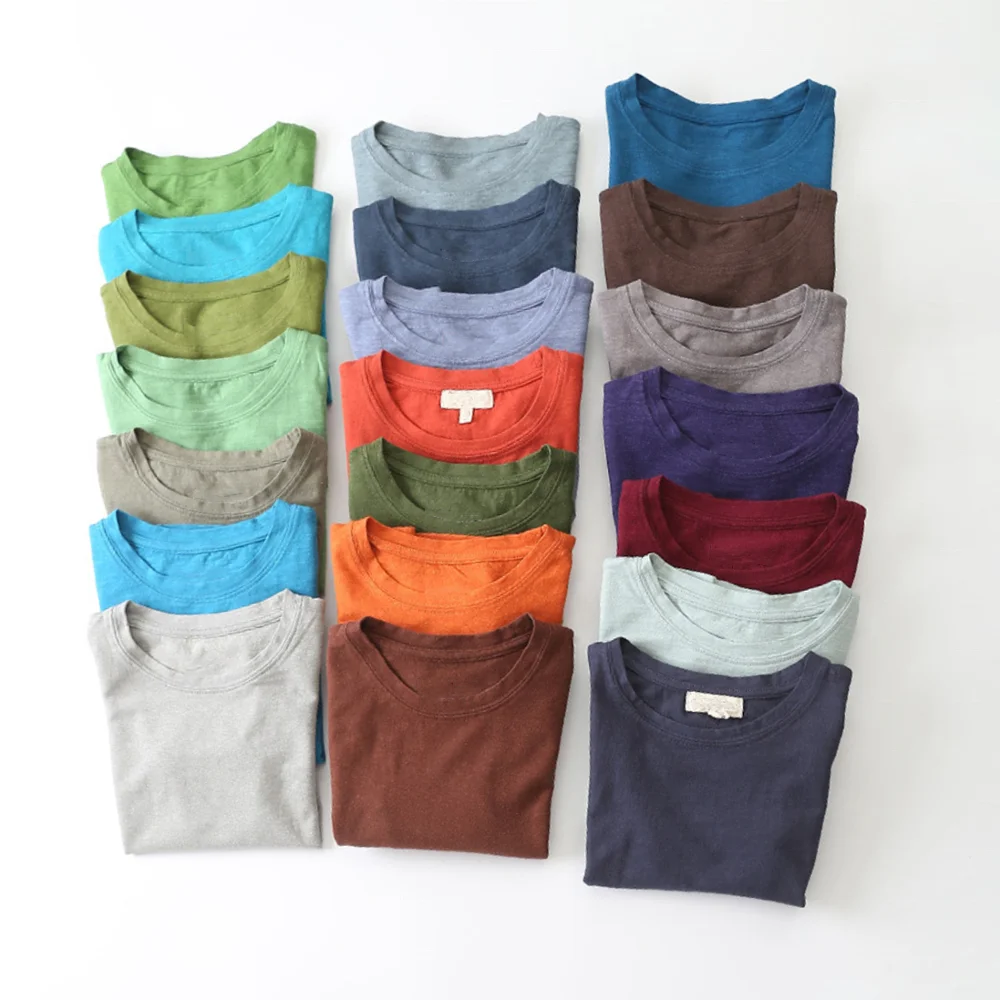 Wholesale 55% Hemp /45% Organic Cotton White Gray T-Shirts for Kids/Women/Men