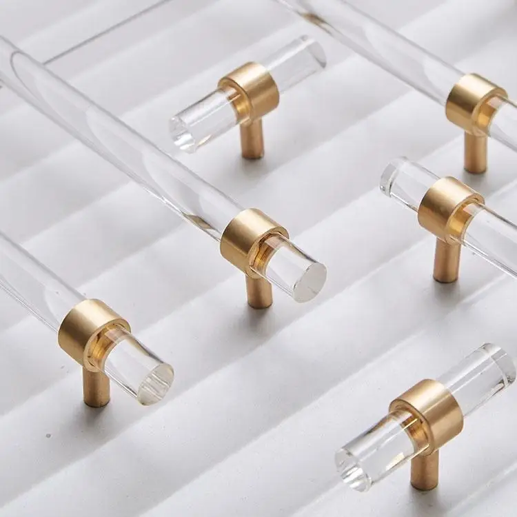 Ручки для выдвижных ящиков Lucite прозрачные ручки кухонного шкафа дверные акриловые