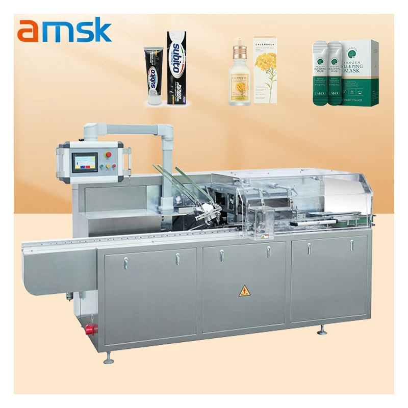 Small Automatic Horizontal Carton Packing Machine for Food Beverage Glass Wood Paper Packaging Pouch Type Cartoning Pump