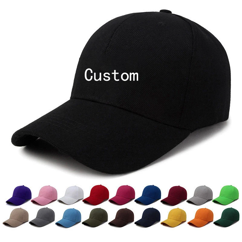 Custom baseball caps  embroidery logo fitted Unisex Polyester baseball sports cap hats