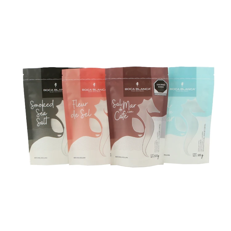 Recyclable Zip Lock Stand Up Pouch Aluminum Foil Body Scrub Enjoy Spa Bath Soak Sea Salt Biodegradable Plastic Packaging Bag
