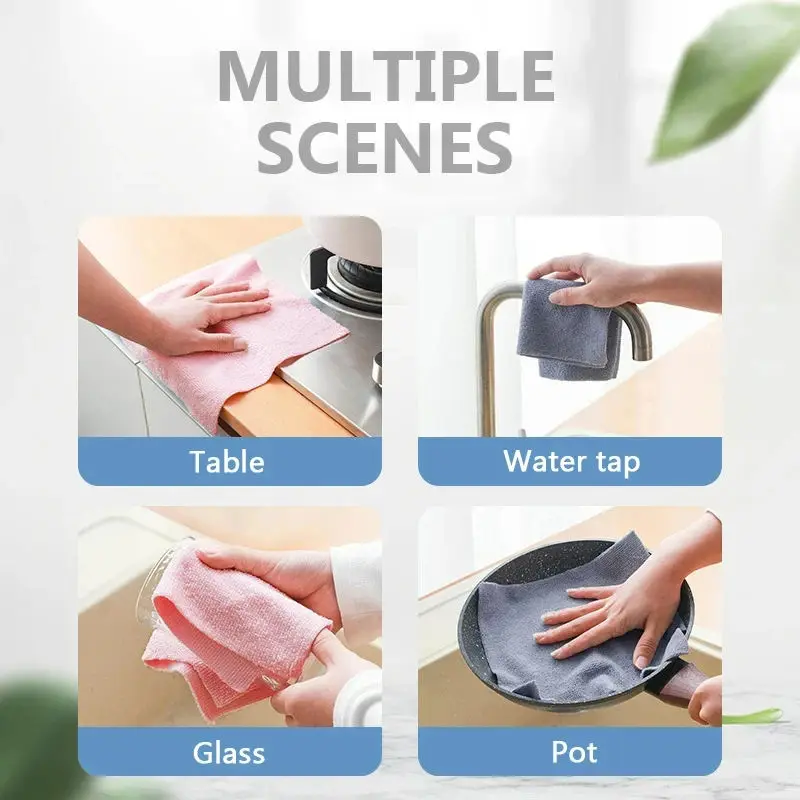 Microfiber Eco Roll Shaped Tear Cloth Absorbent Non Stick Oil Dish Towel Microfiber Kitchen Disposable Cleaning Cloth