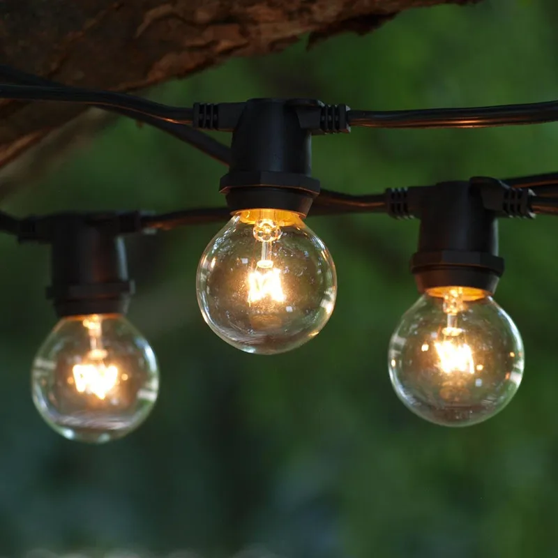 
Novelty Connectable Party Ball Lamps LED Wedding Garden Pendant Garland Christmas Festoon PVC Cable String Lights 