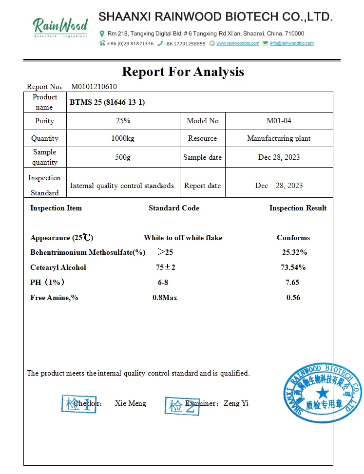 China Supplier High Quality Btms50 Btms 25 Behentrimonium Methosulfate CAS 81646-13-1 in Stock