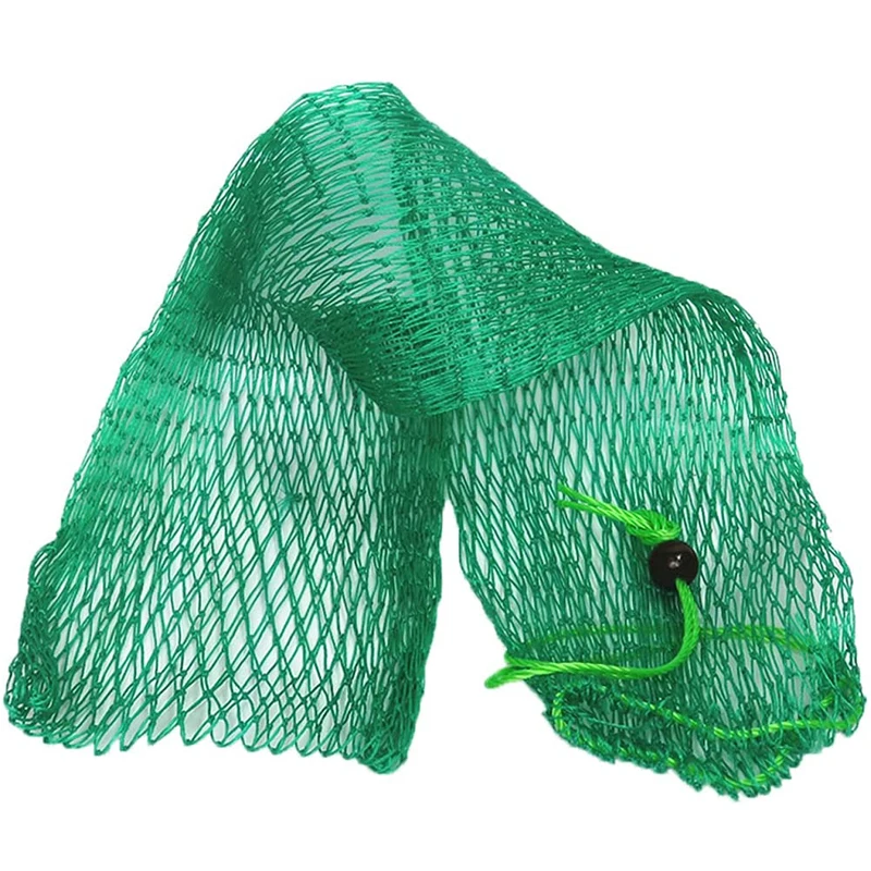 Fishnet bag foldable long large capacity fishing keep 18 strands net diving bag 4/5 inch mesh 39 inch length fishing net bag