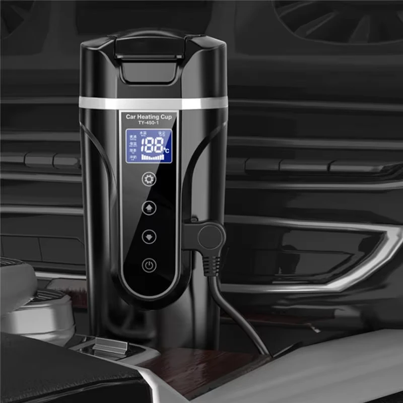2024 Self-driving insulated tumblers Travel Coffee  Control Temperature Electric Heating Cup