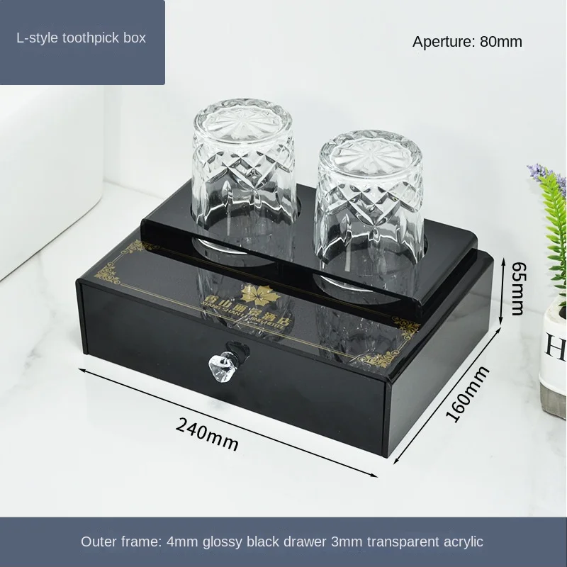 Customized drawer-type hotel supplies dental implements organizers clear acrylic display case box