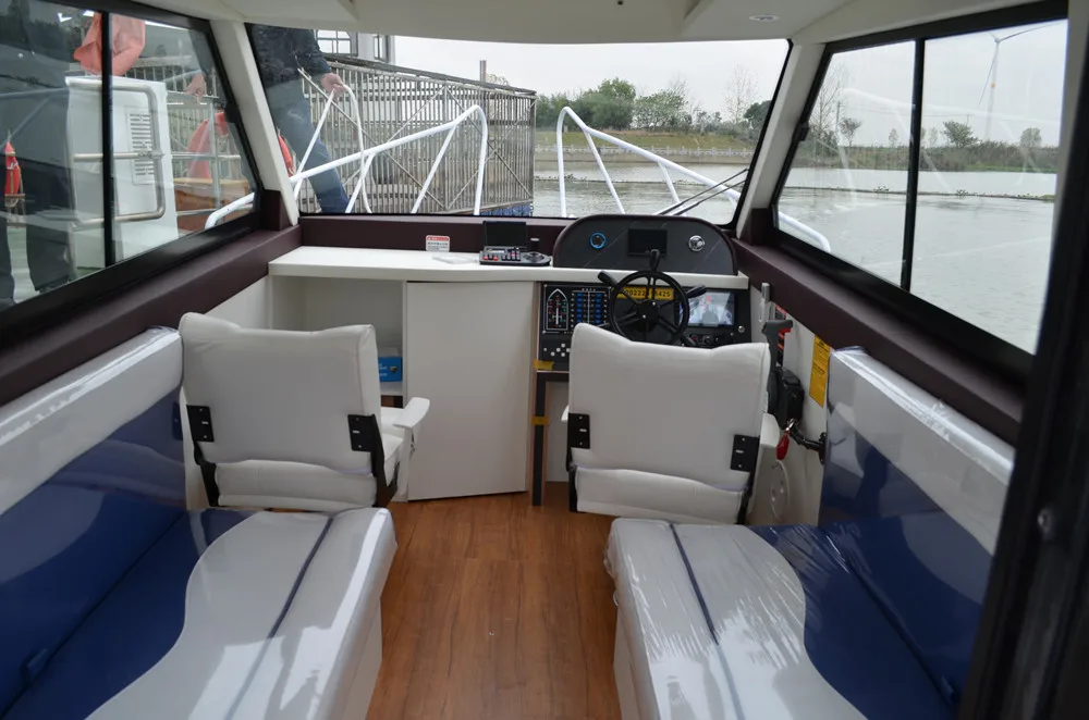 Full cabin 7.5M Passenger High Speed Fishing 5083 Welded Aluminium Boat For Sales