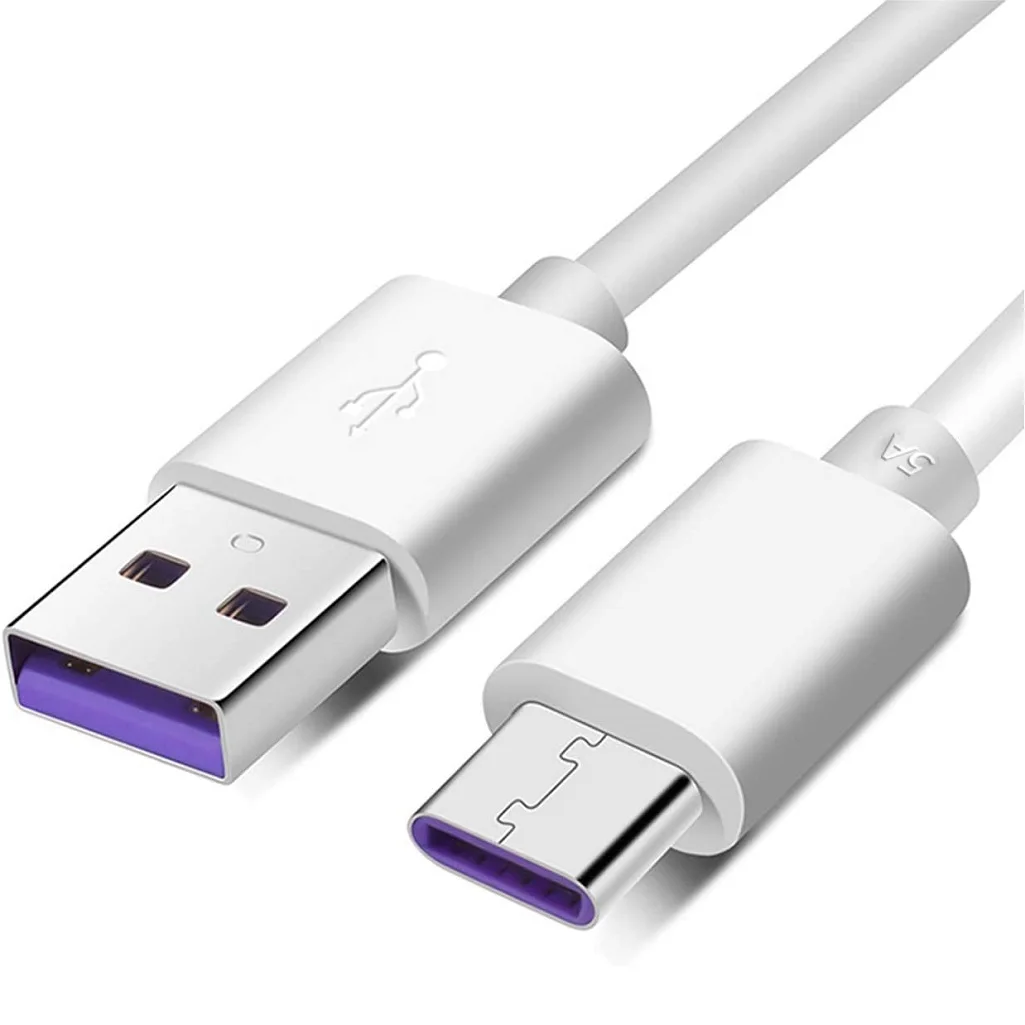 
1 Meter USB C Type 5A White Fast Charging Cable  (1600148950173)