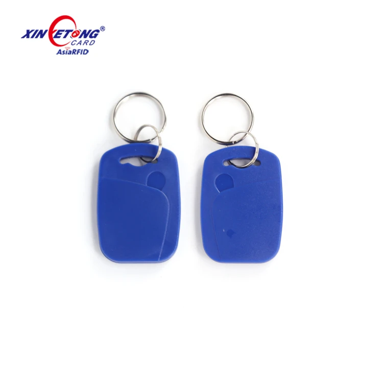 IC ID rfid keyfob 13.56mhz and 125khz dual frequency key fob tag with keychain