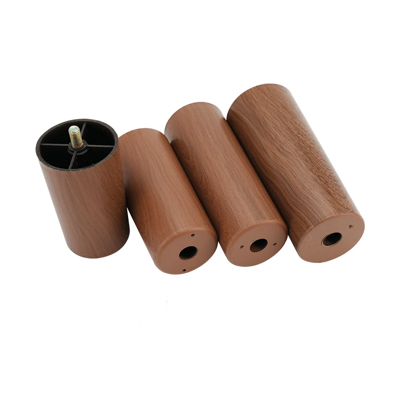 Wholesale Classic Wood Wooden Grain Color Furniture Legs Plastic for Sofa Bed Chair Table Cabinet Furniture Legs Plastic