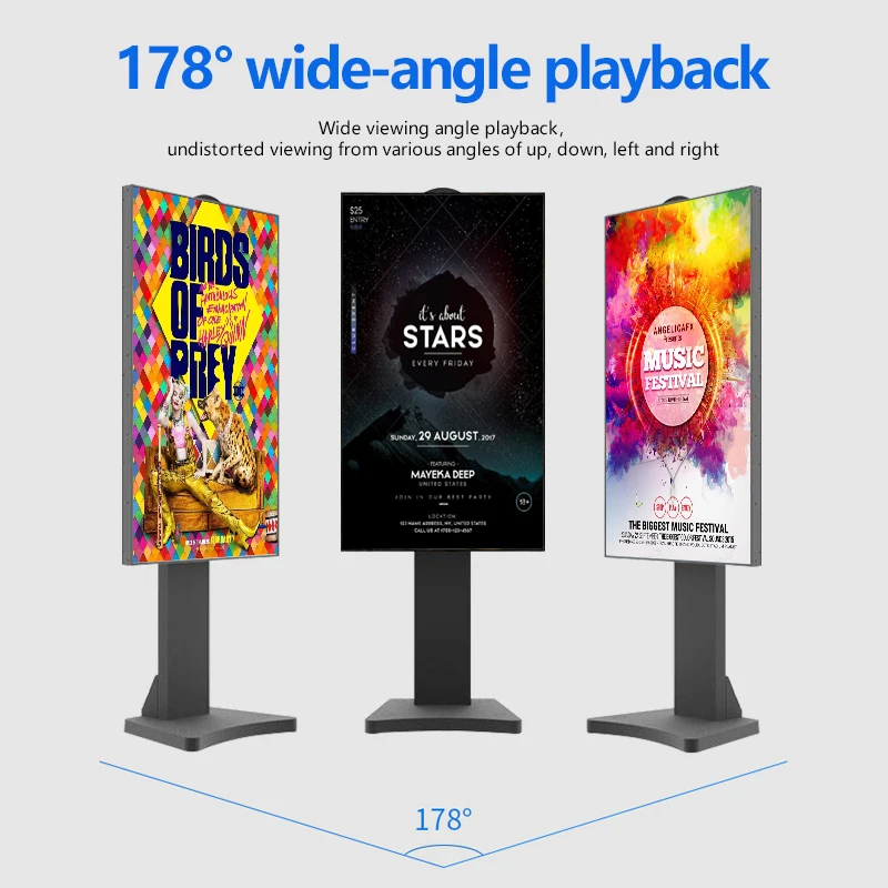 Wholesale factory 55 inch waterproof materials  high quality LCD advertising booth  touch screen window booth