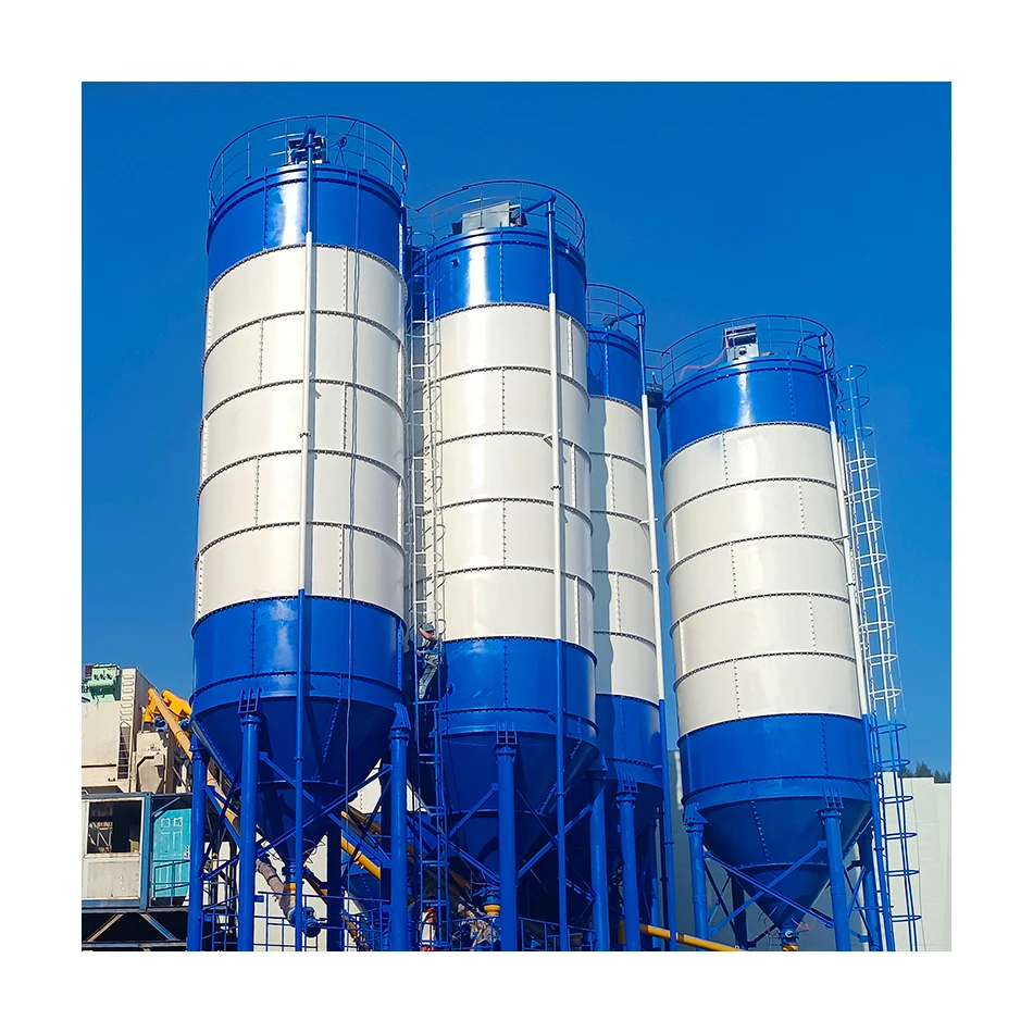 Vertical Coal Ash Silo Ready Mix Concrete Batching Plant Equipment Cement Tank for Construction Integral-type 100 Ton Electric