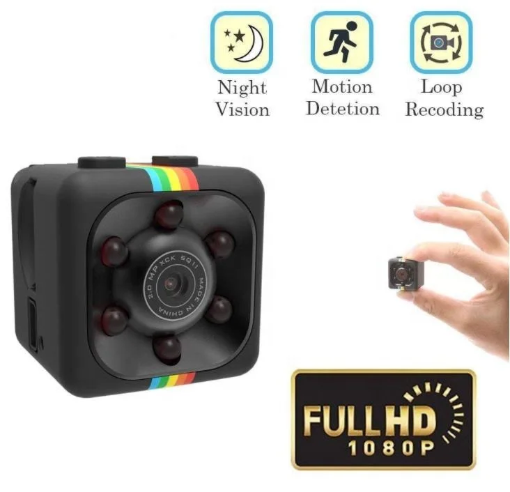 SQ11 Home Security CCTV Camera Mini HD 1080P Hidden Night Vision Motion Detection Outdoor Action Nanny Cameras Cam Camcorder