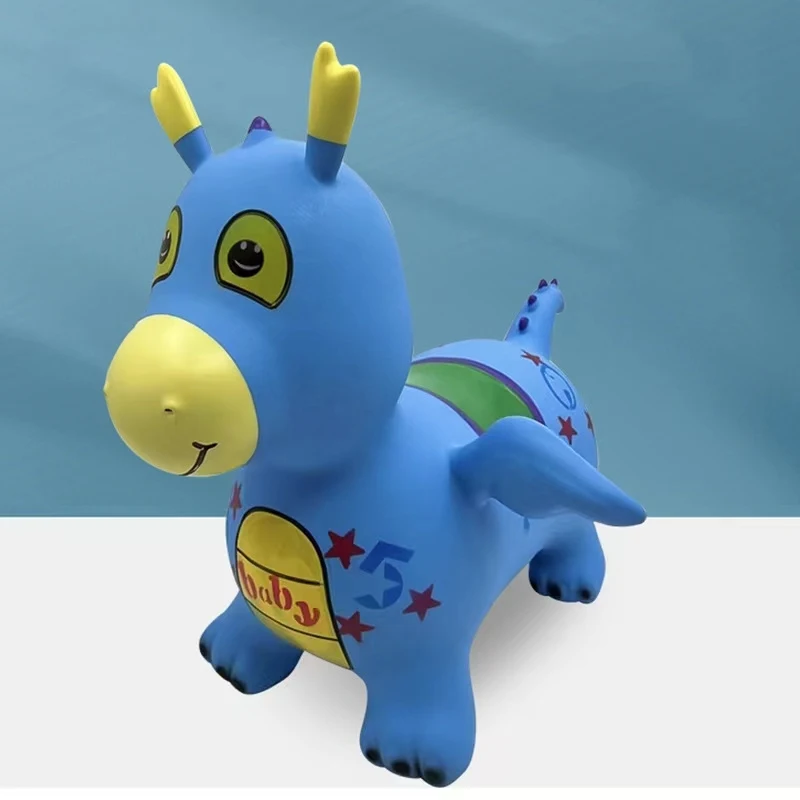 2023 New Bouncy wing Dinosaur Hopper Rubber Dinosaur Thickened PVC inflatable jump toys Inflatable Jumping  Bouncing Animal Toys