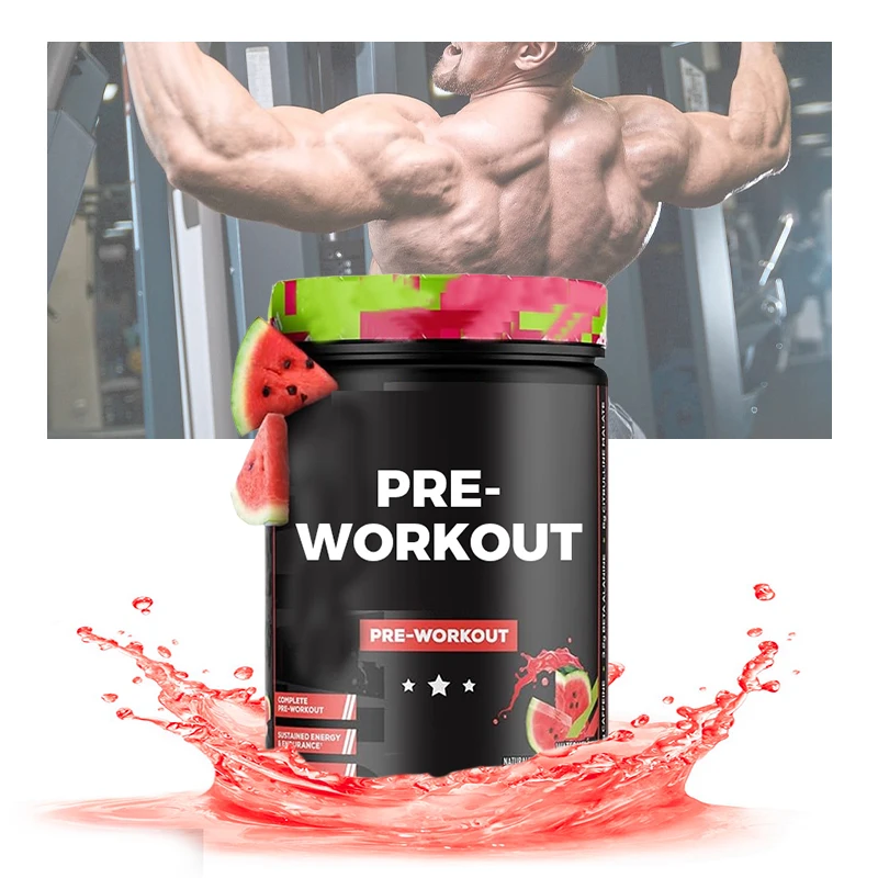 Custom label sports supplement low moq premium quality watermelon flavor pre workout powder