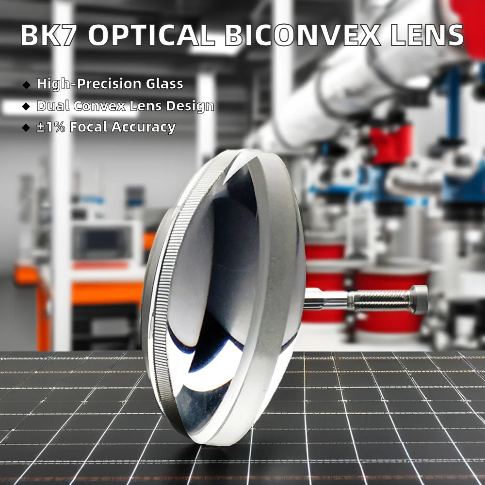 Customizable BK7 Optical Quartz Glass Biconvex Double Convex Lens Fused Silica Plano Pattern for Optical Equipment OEM Supported