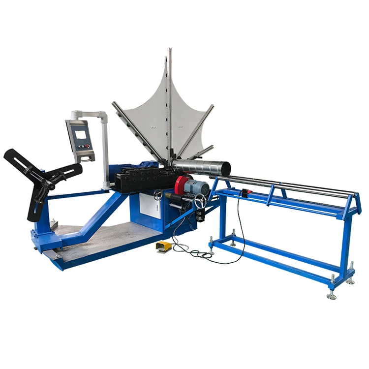 Galvanized sheet metal hvac spiral round duct tube forming machine