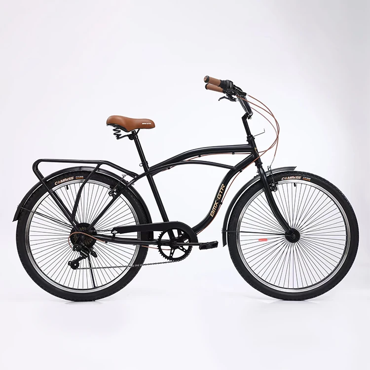 Factory promotion price hot sale 26 inch grey color famous brand spare parts 7 speed beach cruiser bikes for sale