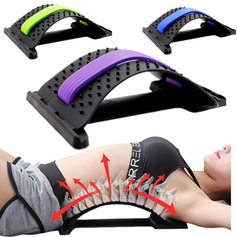 Fitness Equipment Massage Board Waist Trainer Pain Relief Chiropractic Relax Lumbar Support Massageador Back Stretcher Device