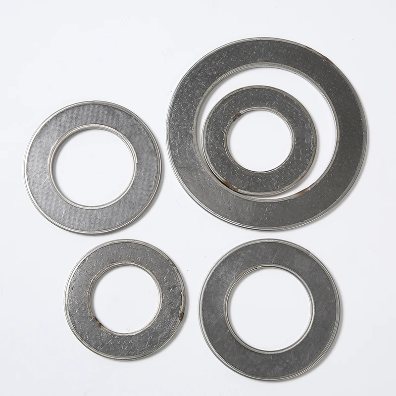 Iron sheets graphite composite flange spiral wound clad sealing gaskets metal