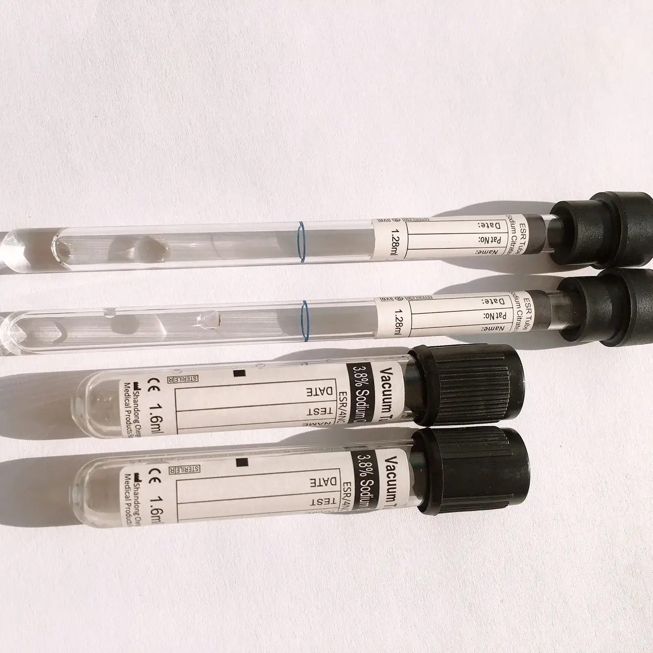 sodium citrate Glass & PET ESR tube 1~10ml whole blood collection test tube
