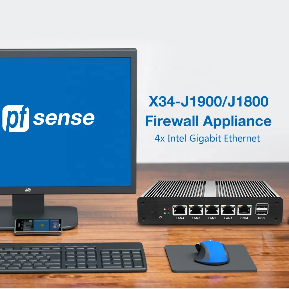  Hly 4 гигабитные Ethernet LAN Мини ПК брандмауэры роутеры Ce-leron J1800 двухъядерный pfSense 2 0 Ghz VGA USB2.0 RJ45 промышленный