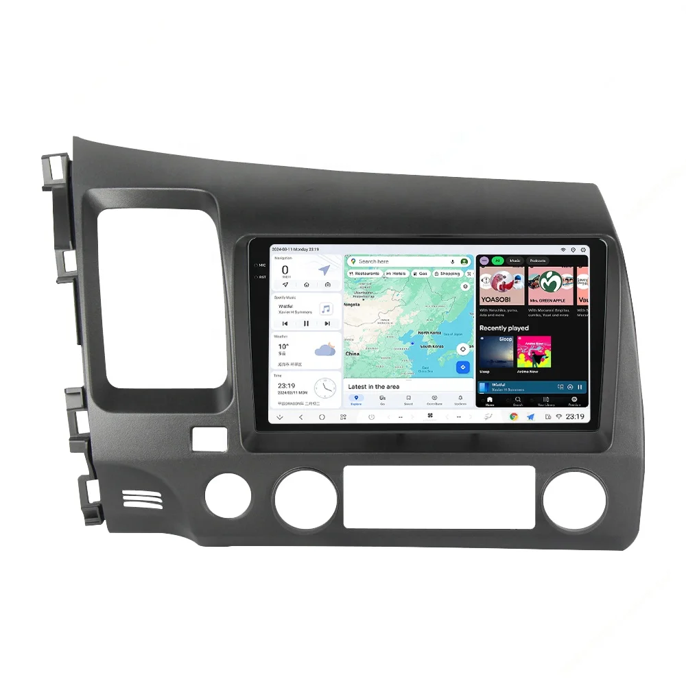 Mekede DUDU7 android car radio dvd player 2K multimedia split screen dvr for  Honda Civic 2005 2006 2007 2008 2009 2012