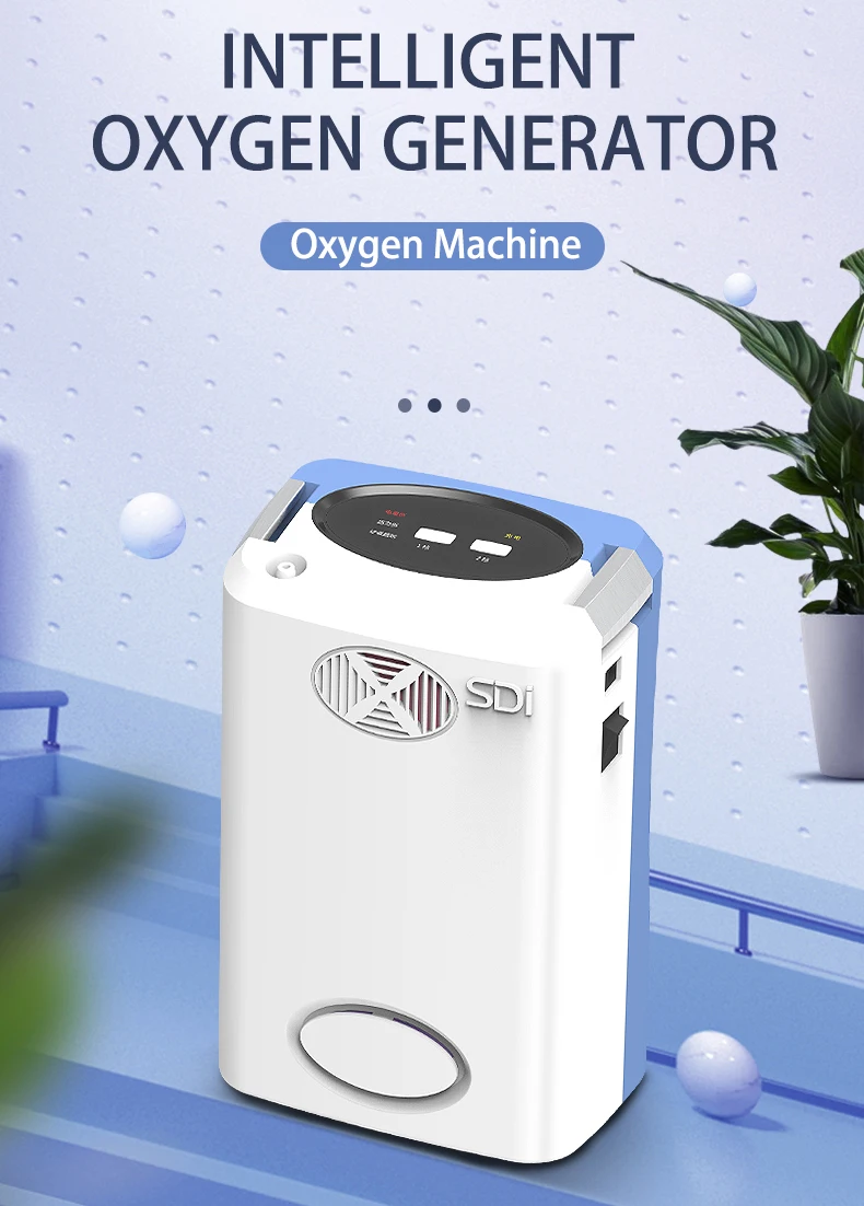 Генератор oxigeno, концентратор, перезаряжаемая батарея для переноски носа, очиститель для поездок 3L 93%