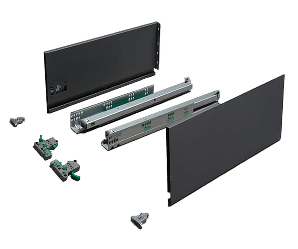 ROEASY TD-195H с доводчиком встройной тандем кухонный тонкий коробка шкаф направляющих для выдвижения ящика двойными стенками выдвижными