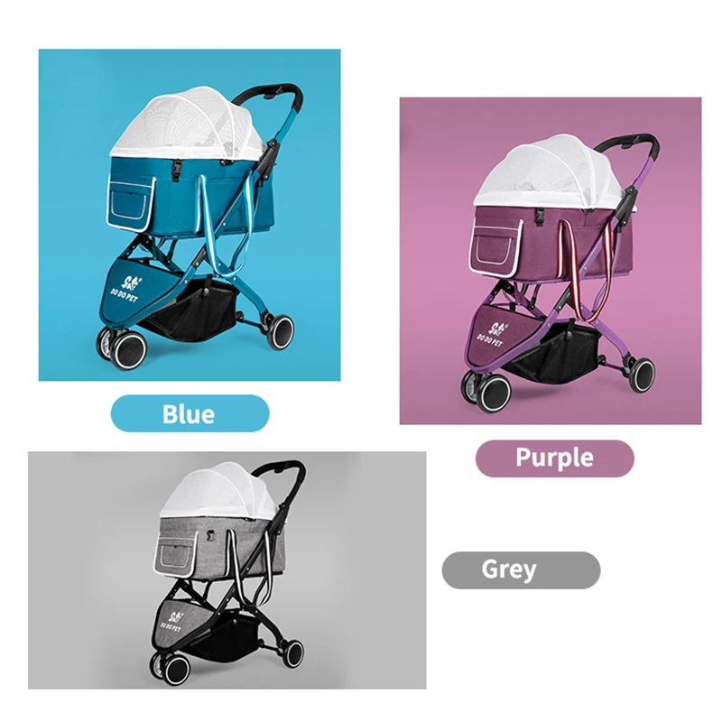 Wholesale Luxury Pet Stroller Dog Carrier 4 Wheels Pet Dog Stroller For Travel