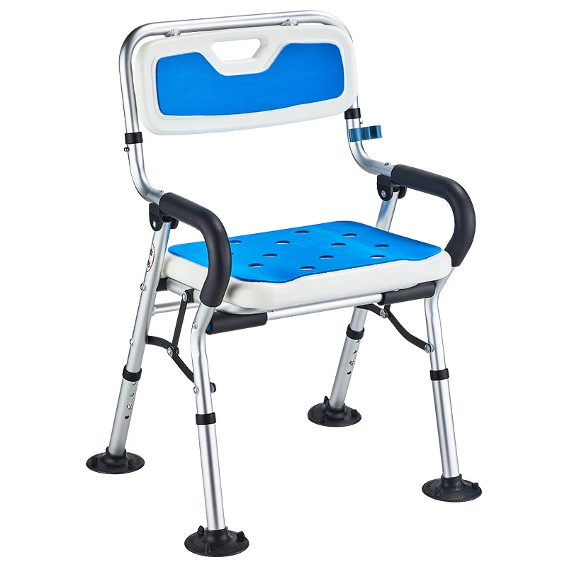 senior disabled pregnant safety care shower assist backrest medical chair senior non-slip shower stool portable shower stool