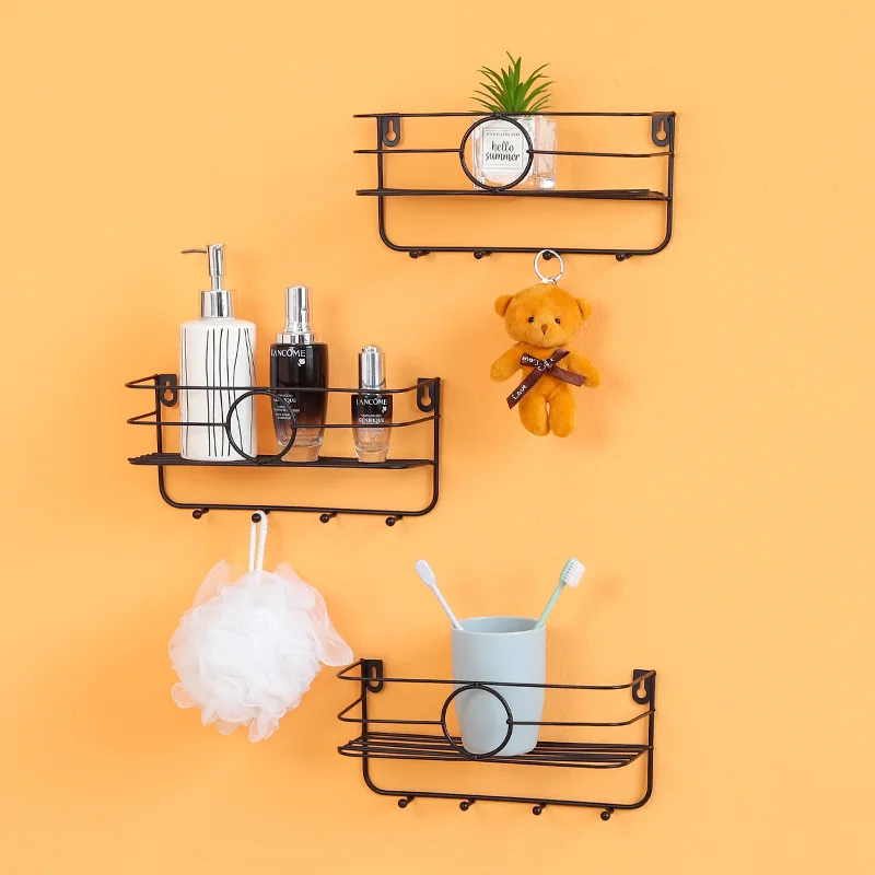 Bathroom New Design Metal Wire Storage Floating Wall Mounted Shelves