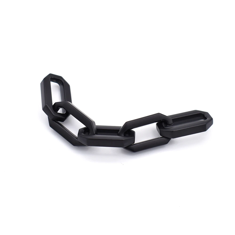 High Quality Wholesale Black Flat Oval Link Decorative Handbag Chain for Purse