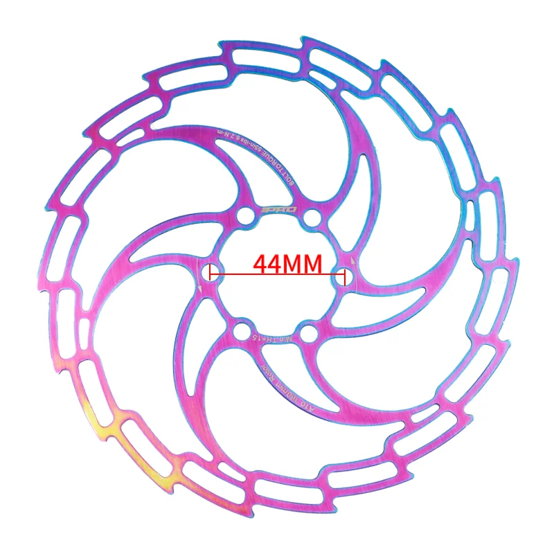 Hollow out ultra light color brake disc for mountain bike 160 / 180 / 203mm  six pin brake disc