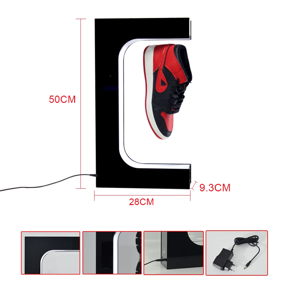 Magnetic Levitating Floating Shoe Led Lighting Rotating Display for Decoration Gift