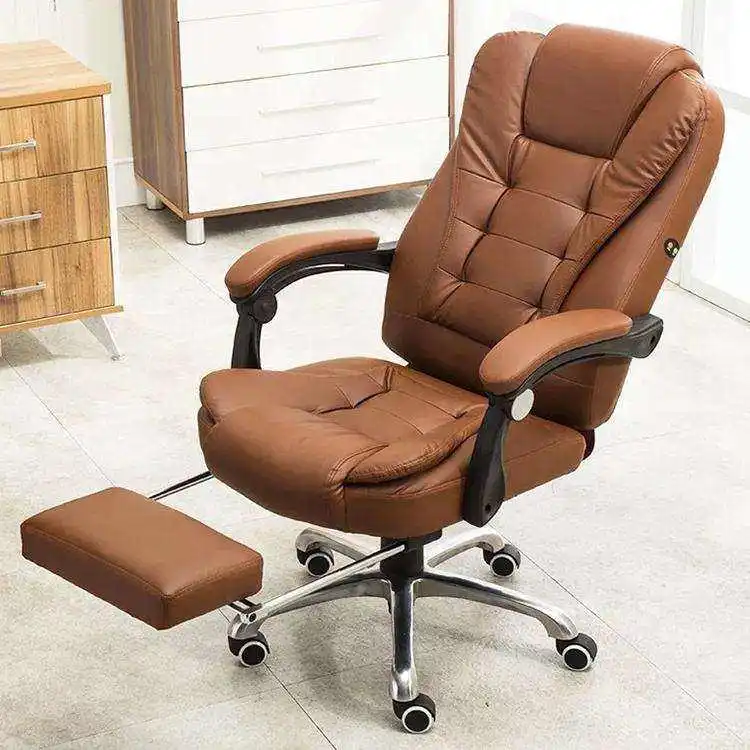 New Boss Cheap Director Manager Leather Executive Swivel Office Massage Chairs With Footrest