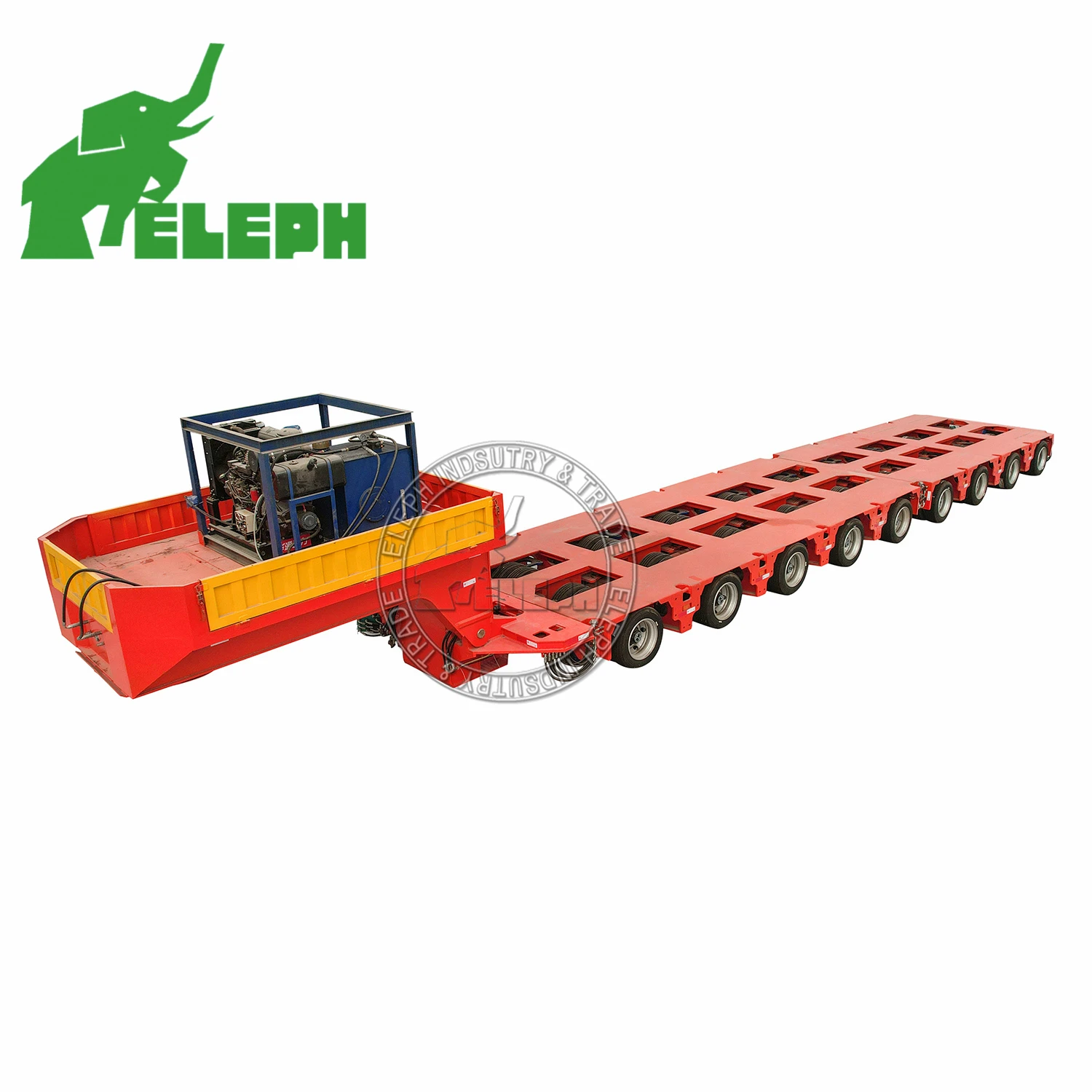 used heavy equipment transporter multi axle 200tons modular trailer for sale 07