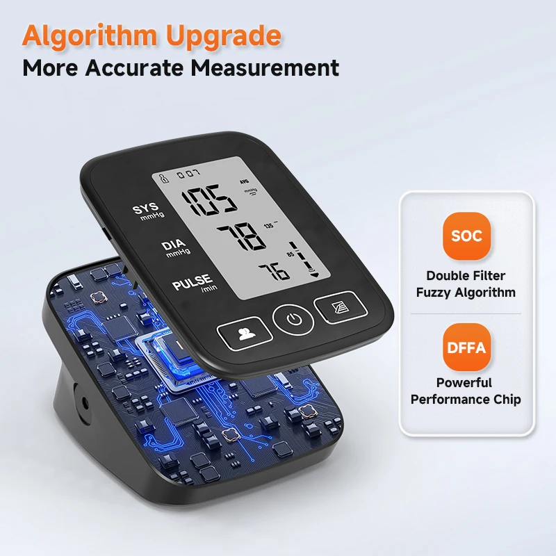 Yonker LCD Screen sphygmomanometer type c power supply electronic bp monitor blood pressure machine tensiometro digital de brazo