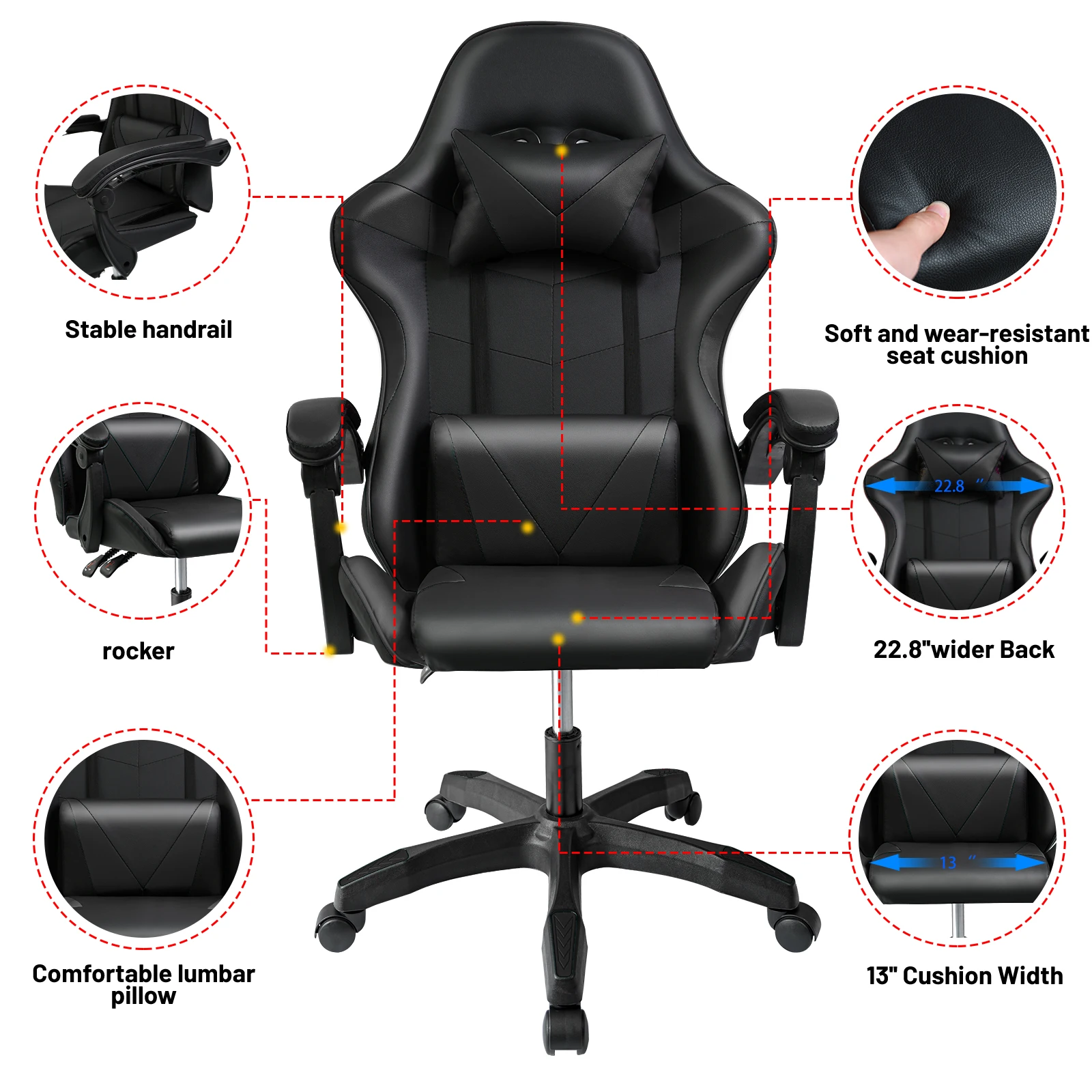 Wholesale  high quality ergonomic custom scorpion PC Gaming Chair