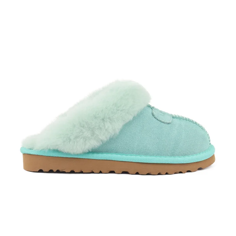 Dropshipping Winter Women Slipper For Women Sheepskin Slippers Closed Toe Fur Indoor High Quality Wool Oem Oxford Tpr