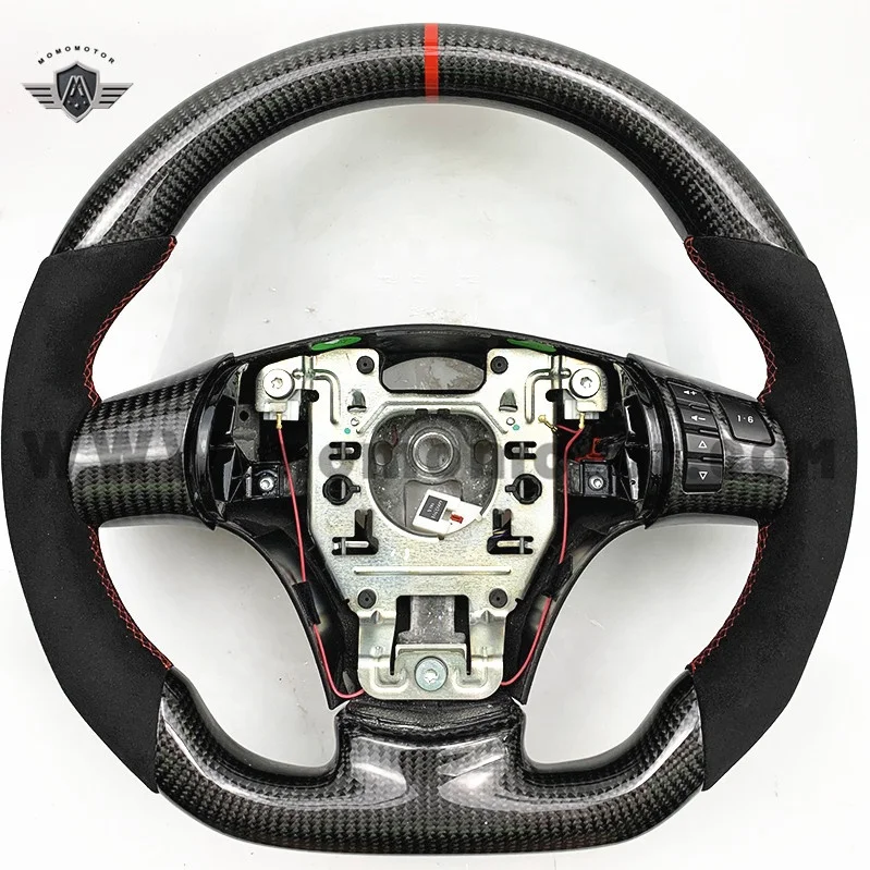 CUSTOM ALCANTAIRA CARBON FIBER STEERING WHEEL FOR Chevy Corvette C6 Z06 ZR1 RACING  SPORT STEERING WHEELS